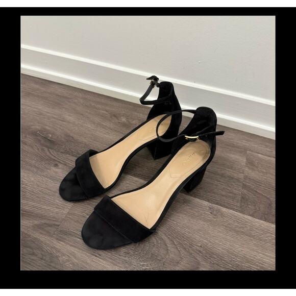 Aldo Elegant Black Ankle Strap Heels, size 8.5 - Picture 1 of 5